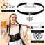 Herdear Bierfest Damen Trachtenkette Herz Edelweiß Halskette Elegantes Kropfband mit Strasssteinen Herz und Edelweiß Anhänger(Schwarz)