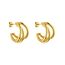 Purelei Eono Ohrringe (Gold) – Damenohrringe aus langlebigem Edelstahl – Wasserfeste Ohrringe Damen – 2 cm Durchmesser – Modeschmuck für deinen individuellen Look