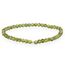 Lebensquelle Plus Peridot Kugelarmband + 925er Silberkugel | 4mm große Kugeln | 19cm großes dehnbares Armband