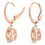 Swarovski Una Ohrringe, Rund, Weiss, Roségold-Legierungsschicht