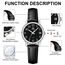 LN LENQIN Uhr Damen Armbanduhr Damen Uhr mit Großen Ziffern Analog Quarzuhr für Frauen mit Lederband