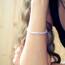 Lebensquelle Plus Mini Kugelarmband | 4mm | Hochwertiges Edelsteinarmband (Chalcedon, blau)