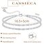 CASSIECA Armband Damen Silber Armbänder Silver Armband Set Verstellbare Stapelbare Kettenarmband für Damen Mädchen