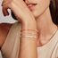 CASSIECA 3 Stück Armband Silber Damen Armbänder Roségold Armband Set Gold 14 Karat Rosévergoldet Armbänder Damen Verstellbare Stapelbare Kettenarmband Roségold Schmuck für Damen