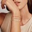 CASSIECA 3 Stück Armband Silber Damen Armbänder Roségold Armband Set Gold 14 Karat Rosévergoldet Armbänder Damen Verstellbare Stapelbare Kettenarmband Roségold Schmuck für Damen