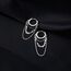 Reffeer Solide 925 Sterling Silber Kette Tropfen Ohrringe Creolen für Frauen Teen Creolen Quaste Kette Huggie Baumeln Ohrringe (A-Silver)