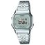 Casio Unisex Quartz Armbanduhr, 28.00mm GehäusegröÃŸe mit LCD digital Zifferblatt und Silber Metallarmband Armband LA680WEA-7EF