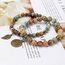 Farfume Chakra Armbänder für Frauen - Kristalle Armband Frauen natürliche Edelsteine Yoga Reiki - ein Satz von Doppel-Armbänder(Meeressediment(Klein)