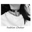 JewelryWe Schmuck Punk Herz Choker Halsband Gothic Leder Halsreif Erstellbare Kragen Halskette Collier Kette schwarz Damen