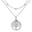 Lydreewam Lebensbaum Kette für Damen 925 Sterling Silber Baum des Lebens Doppel Layered Halskette mit Geschenkbox für Geburtstag Muttertag Weihnachten, verstellbar 40+5cm