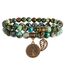 Farfume Chakra Armbänder für Frauen - Kristalle Armband Frauen natürliche Edelsteine Yoga Reiki - ein Satz von Doppel-Armbänder(Afrikanische Türkisperlen(Mittel)