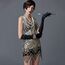 TSHAOUN Perlenkette weiß 150 cm 1920s Gatsby Kostüm Accessoires Lange Perle Halskette,Dame Weiße elegante künstliche Perlen-Halsketten -lange Strickjacke-Perlen-Ketten-Halskette (150 cm)