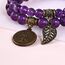 Farfume Chakra Armbänder für Frauen - Kristalle Armband Frauen natürliche Edelsteine Yoga Reiki - ein Satz von Doppel-Armbänder(Amethyst(Groß)