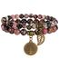 Farfume Chakra Armbänder für Frauen - Kristalle Armband Frauen natürliche Edelsteine Yoga Reiki - ein Satz von Doppel-Armbänder(Rhodonitperlen(Klein)