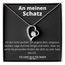 Ahnona An Meinen Schatz Haltzkette Edle Halskette für Damen 14 Karat Weißgold Beschichtet, Muttertag, Jahrestag, Geburtstag Geschenk (Herz Silber)