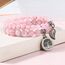 Farfume Chakra Armbänder für Frauen - Kristalle Armband Frauen natürliche Edelsteine Yoga Reiki - ein Satz von Doppel-Armbänder(Rosenquarz(Mittel)