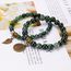 Farfume Chakra Armbänder für Frauen - Kristalle Armband Frauen natürliche Edelsteine Yoga Reiki - ein Satz von Doppel-Armbänder(Moosachat(Mittel)