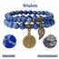 Farfume Chakra Armbänder für Frauen - Kristalle Armband Frauen Natürliche Edelsteine Yoga Reiki - Ein Satz von Doppel-Armbänder（Lapislazuli & Lebensbaum（Mittel）