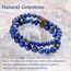 Farfume Chakra Armbänder für Frauen - Kristalle Armband Frauen Natürliche Edelsteine Yoga Reiki - Ein Satz von Doppel-Armbänder（Lapislazuli & Lebensbaum（Mittel）