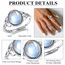 MILACOLATO Ring Silber 925 Damen Mondstein Ring Verstellbar Mondstein Ringe Silber Vintage Ringe Frauen Keltisches Dreieck Zirkonia Rings Oval Rund Herz Edelstein Rings Schmuck Für Sie Mit Geschenkbox