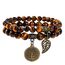 Farfume Chakra Armbänder für Frauen - Kristalle Armband Frauen natürliche Edelsteine Yoga Reiki - ein Satz von Doppel-Armbänder(Tigerauge(Groß)