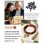 Farfume Chakra Armbänder für Frauen - Kristalle Armband Frauen natürliche Edelsteine Yoga Reiki - ein Satz von Doppel-Armbänder(Rot und Baum des Lebens(Mittel)