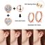 Ecripe 5 Paar 925 Sterling Silber Ohrringe Set für Frauen, 3 Paar Rosegold Mini Ohrstecker 2 Paar Creolen mit Cubic Zirkonia, Hypoallergene Klein Knorpel Ohrringe für Mädchen