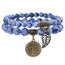 Farfume Chakra Armbänder für Frauen - Kristalle Armband Frauen natürliche Edelsteine Yoga Reiki- Ein Satz von Doppel-Armbänder(Blaufleckjaspis(Mittel))