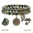 Farfume Chakra Armbänder für Frauen - Kristalle Armband Frauen natürliche Edelsteine Yoga Reiki- Ein Satz von Doppel-Armbänder(Taiwan-Jade(Mittel))