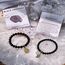Farfume Chakra Armbänder für Frauen - Kristalle Armband Frauen natürliche Edelsteine Yoga Reiki- Ein Satz von Doppel-Armbänder(Schwarzer Obsidian(Mittel))