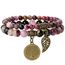 Farfume Chakra Armbänder für Frauen - Kristalle Armband Frauen natürliche Edelsteine Yoga Reiki - Ein Set von Doppel-Armbänder（Regenbogen-Turmalin & Lebensbaum（Klein）
