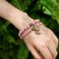 Farfume Chakra Armbänder für Frauen - Kristalle Armband Frauen natürliche Edelsteine Yoga Reiki- Ein Satz von Doppel-Armbänder(Rhodochrosit(Mittel))