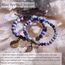 Farfume Chakra Armbänder für Frauen - Kristalle Armband Frauen natürliche Edelsteine Yoga Reiki- Ein Satz von Doppel-Armbänder(Blaufleckjaspis(Mittel))