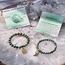Farfume Chakra Armbänder für Frauen - Kristalle Armband Frauen natürliche Edelsteine Yoga Reiki- Ein Satz von Doppel-Armbänder(Grünfleckjaspis(Mittel))