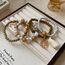 SHUBEIEUMI Boho Holzperlen Armband, 4 Stück Boho Quaste Armband für Damen, Frauen Baum des Lebens Charm Statement Armreifen, Kristall Perle