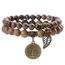Farfume Chakra Armbänder für Frauen - Kristalle Armband Frauen natürliche Edelsteine Yoga Reiki- Ein Satz von Doppel-Armbänder(Dendritenjaspis(Mittel))