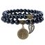 Farfume Chakra Armbänder für Frauen - Kristalle Armband Frauen natürliche Edelsteine Yoga Reiki- Ein Satz von Doppel-Armbänder(Onyx(Mittel))