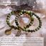 Farfume Chakra Armbänder für Frauen - Kristalle Armband Frauen natürliche Edelsteine Yoga Reiki- Ein Satz von Doppel-Armbänder(Taiwan-Jade(Mittel))