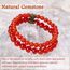 Farfume Chakra Armbänder für Frauen - Kristalle Armband Frauen Natürliche Edelsteine Yoga Reiki - Ein Satz von Doppel-Armbänder（Roter Achat & LifeTree（Mittel）