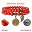 Farfume Chakra Armbänder für Frauen - Kristalle Armband Frauen Natürliche Edelsteine Yoga Reiki - Ein Satz von Doppel-Armbänder（Roter Achat & LifeTree（Mittel）