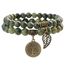 Farfume Chakra Armbänder für Frauen - Kristalle Armband Frauen natürliche Edelsteine Yoga Reiki- Ein Satz von Doppel-Armbänder(Taiwan-Jade(Mittel))