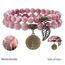 Farfume Chakra Armbänder für Frauen - Kristalle Armband Frauen natürliche Edelsteine Yoga Reiki- Ein Satz von Doppel-Armbänder(Rhodochrosit(Mittel))