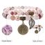Farfume Chakra Armbänder für Frauen - Kristalle Armband Frauen natürliche Edelsteine Yoga Reiki- Ein Satz von Doppel-Armbänder(Violetter Stein(Mittel))