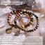 Farfume Chakra Armbänder für Frauen - Kristalle Armband Frauen natürliche Edelsteine Yoga Reiki- Ein Satz von Doppel-Armbänder(Dendritenjaspis(Mittel))