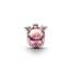 PANDORA Fliegendes Einhorn Schwein Charm aus Sterling-Silber mit Emaille in der Farbe Rosa, PANDORA Moments Kollektion, 792573C01