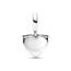 PANDORA Moments Herz & Hund Doppelter Charm-Anhänger aus Sterling Silber mit Zirkonia Moments Collection, kompatibel Moments Armbändern, 792647C01