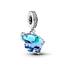 PANDORA Moments Blauer Murano-Glas Elefanten Charm-Anhänger aus Sterling Silber mit Zirkonia, Kompatibel Moments Armbändern, 793339C01