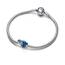 PANDORA Moments Metallic-Blaues Gecko Charm aus Sterling Silber, Kompatibel Moments Armbändern, 792701C01
