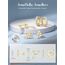 JeweBella 3 Paar Ohrringe Silber 925 Set für Damen 14 Karat Vergoldet Kleine Ohrstecker Stapelbar Zirkonia Creolen für Mehrere Piercings