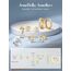 JeweBella 3 Paar Ohrringe Silber 925 Set für Damen 14 Karat Vergoldet Kleine Ohrstecker Stapelbar Zirkonia Creolen für Mehrere Piercings
